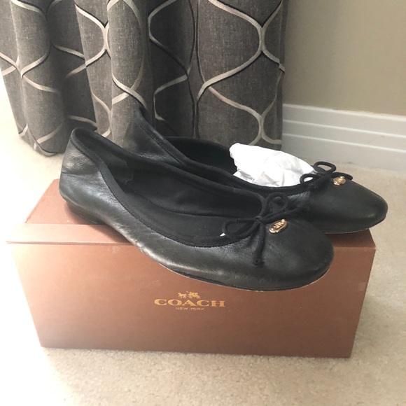 Coach Tumbled Leather Ballet Flat